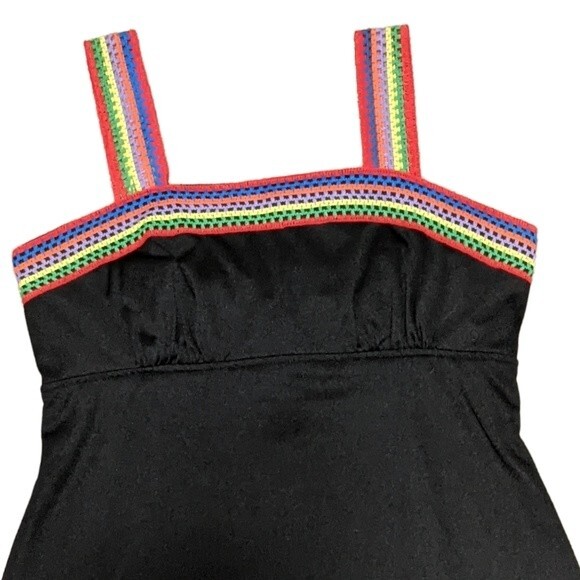 Vintage maxi dress rainbow detailing and straps size 14 - Picture 7 of 9